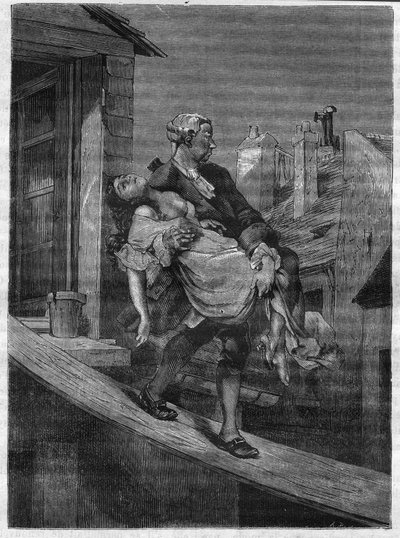 En ung pige bliver taget væk for kong Louis XV