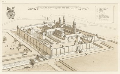Saint Germain des-Pres kloster, omkring 1520 af French School