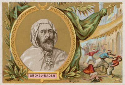 Abd-el-Kader, der ledede den islamiske kamp mod den franske invasion af Algeriet af French School