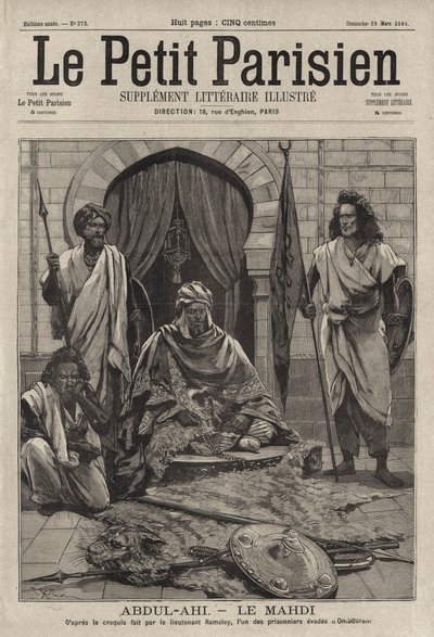 Abdallahi ibn Muhammad, efterfølger til Mahdi, den islamiske hersker i Sudan af French School
