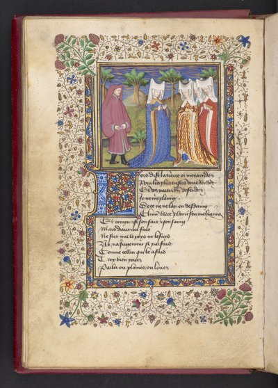 Tilføj MS 21247 f.40v En gentleman og tre damer, fra 