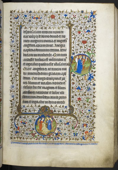 Tilføj Ms 18850 f.21r Book of Hours (The Bedford Hours) c.1410-30 (blæk, farve og guld på vellum) af French School