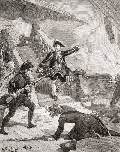 Admiral Suffren i Det Indiske Ocean under sit felttog mod englænderne i det 18. århundrede, fra 