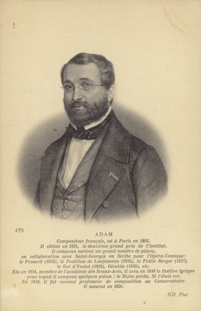 Adolphe Adam, fransk komponist og musikkritiker (1803-1856) af French School