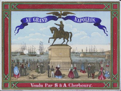 Annonce for Au Grand Napoleon (farve litho) af French School