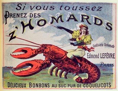 Werbung für Hustenbonbons, späte 19. Jahrhundert von French School