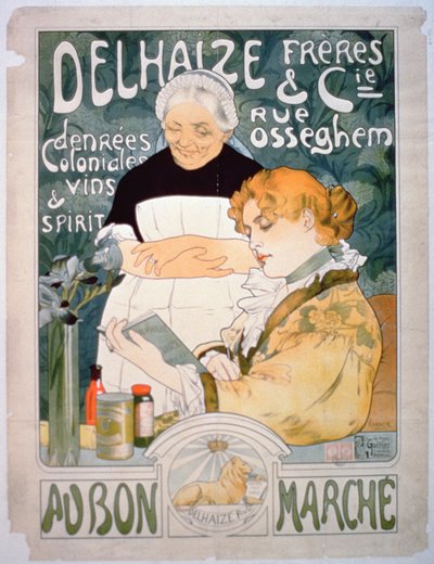 Annonce for Delhaize, Brothers og Co. på Bon Marche af French School