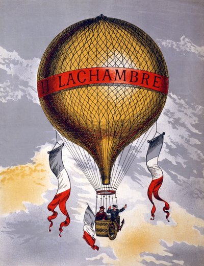 Annonce for balloner fremstillet af H. Lachambre, 1880-1900 af French School
