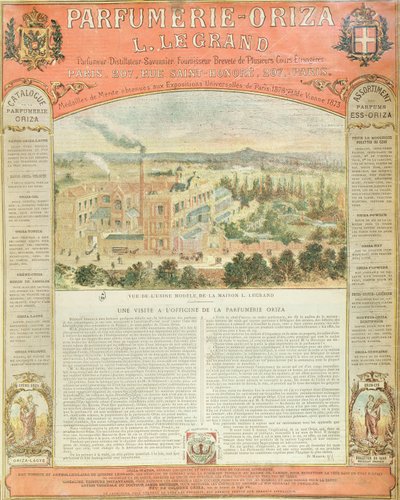 Annonce for Parfumerie Oriza L. Legrand, ca. 1884 af French School