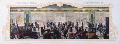 Annonce for åbning af nye bygninger i det parisiske stormagasin Printemps, 1910 af French School