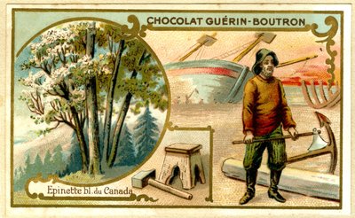 Reklamekromolitografi af Guérin Boutron-chokolader (kromolitografi) af French School