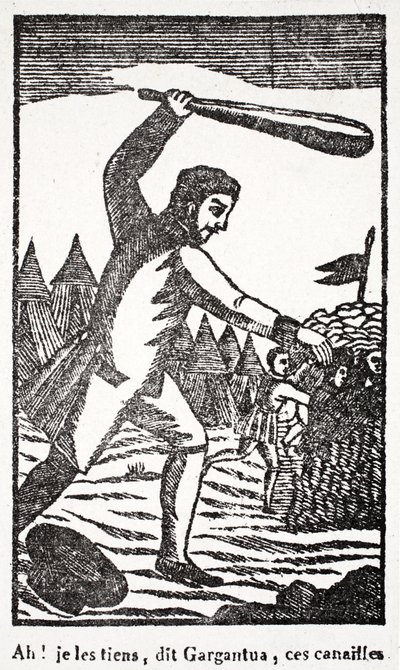 Ah! Jeg har jer slyngler, siger Gargantua af French School