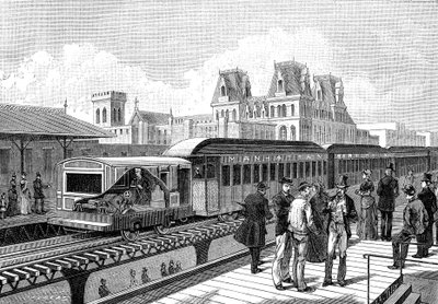 Air Metro (elektrisk) til New York i 1885 af French School