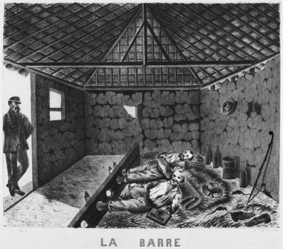 Album af Isle of Pines, baren, straf for de deporterede, 1878-79 af French School