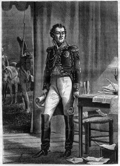 Alexandre Berthier (1753-1815), prins af Neuchatel og marskal af Frankrig (gravering) - Portræt af Louis Alexandre (Louis-Alexandre) Berthier (1753-1815), prins af Neuchatel, marskal af Frankrig - i "Histoire de l