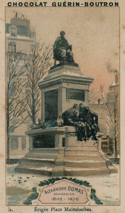 Alexandre Dumas, romanforfatter, 1803-1870, Erigee Place Malesherbes af French School