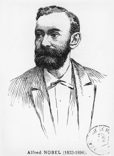 Alfred Nobel (1833-96) af French School