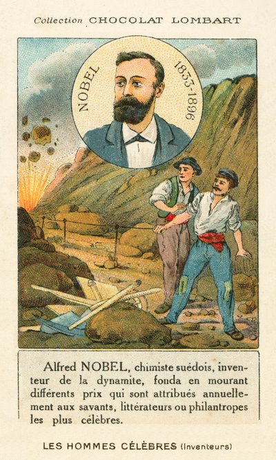 Alfred Nobel, svensk kemiker og industrialis, der opfandt dynamit af French School