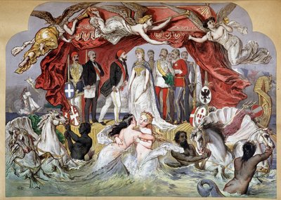 Allegorie der Einweihung des Suezkanals am 17.11.1869 von French School