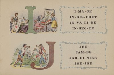 Falieres Phosphatine Alphabet (farve litho) af French School