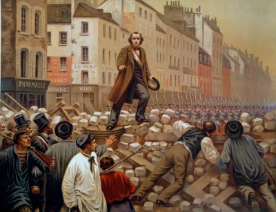 Alphonse Baudin (1811-1851) på barrikaden i Faubourg Saint Antoine den 3/12/1851 under Louis Napoleon III