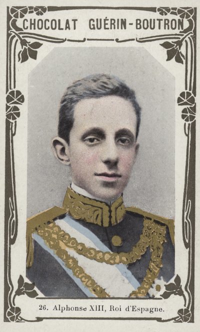 Alphonse XIII, Roi dEspagne (farvet foto) af French School