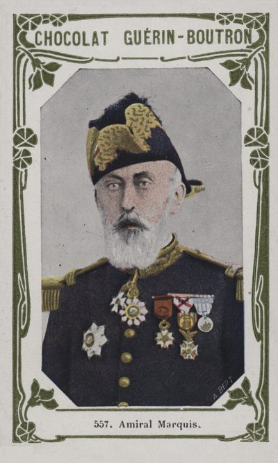 Amiral Marquis (farvet foto) af French School