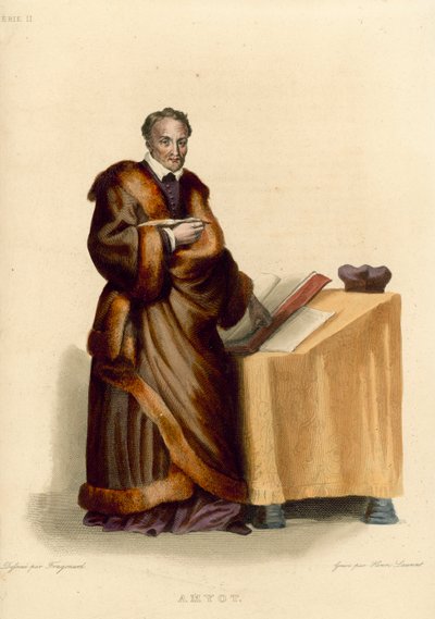 Amyot (farvet gravering) af French School