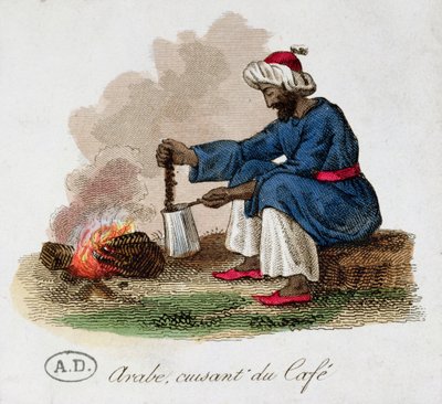 En arabisk laver kaffe, tidligt i det 19. århundrede af French School