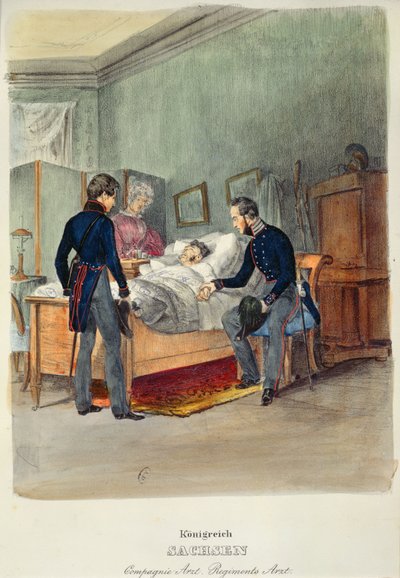 En hærlæge i kongeriget Sachsen, ca. 1840 af French School