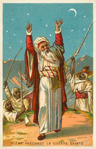 En ulama, der prædiker Jihad (chromolitho) af French School