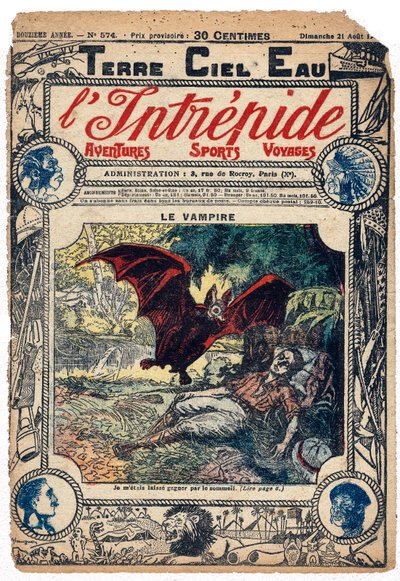 Andre Rochet bidt af en vampyrflagermus i Peru af French School