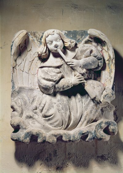 Englemusiker (bas-relief) af French School