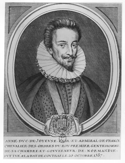 Anne, hertug af Joyeuse (gravering) af French School
