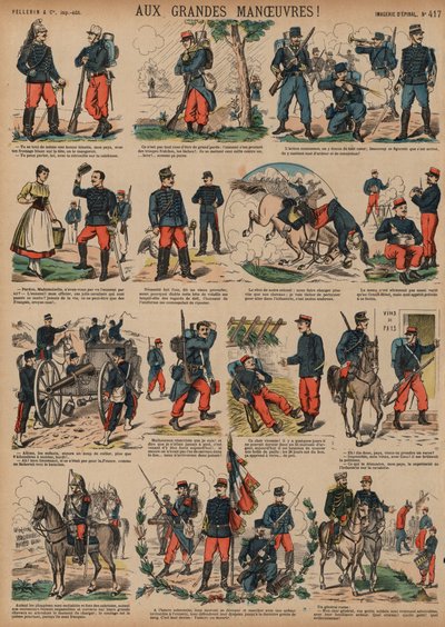 Annual grand maneuvers of the French Armydani af French School