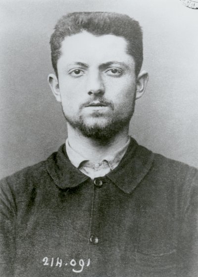 Antropometrisk portræt af Emile Henry (1872-94), af French School