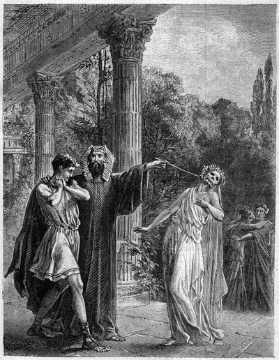 Apollonius til Korinth. I "Historien om den overnaturlige verdens magi og Dødelighed gennem tid og folk", Furne Jouvet et et Cie redaktører (1869). af French School