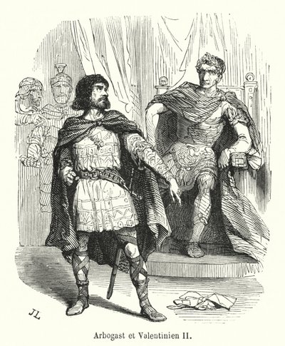 Arbogast et Valentinien II (gravering) af French School
