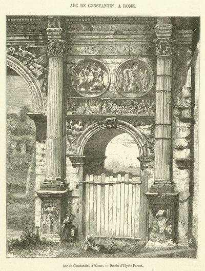 Arc de Constantin, et Rom (gravering) af French School