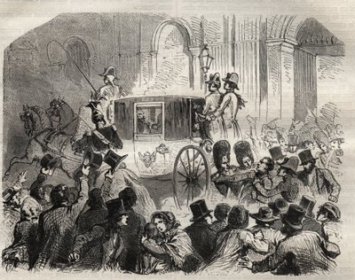 Anholdelse af Louis Alibaud efter hans mordforsøg på Louis-Philippe 1er (1773-1850), franskmændenes konge, 25. juni af French School