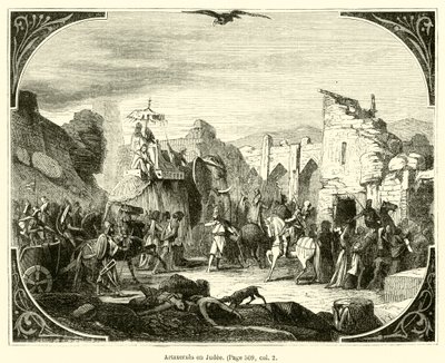 Artaxerxes en Judee (gravering) af French School