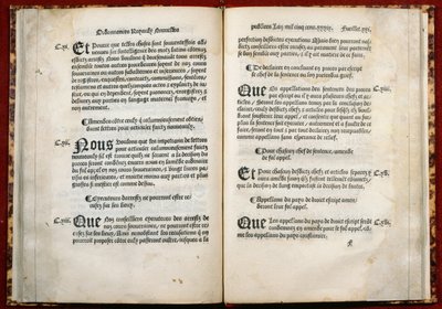 Artikler 106, 107, 108 i Villers-Cotterets forordning, 1539 (trykt papir) af French School