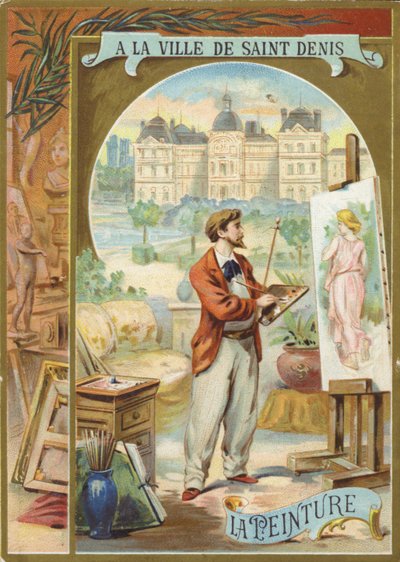 Kunstner maleri billede af kvinde af French School