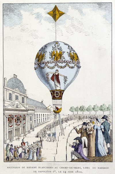 Madame de Blanchards himmelfart til Champs-de-Mars ved Napoleons bryllup 1. juni 24. af French School