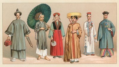 Asien Kostume af French School