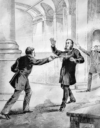 Attentat på Jules Ferry (1832-1893), en fransk ministerpræsident af French School