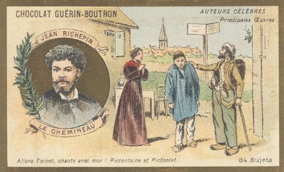 Auguste-Jules Richepin dit Jean Richepin (1849-1926), fransk digter, romanforfatter og dramatiker, forfatter til "Le chemineau", drama i fem akter (1897) af French School