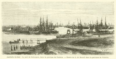 South Australia, Port of Melbourne, Victoria-provinsen (gravering) af French School