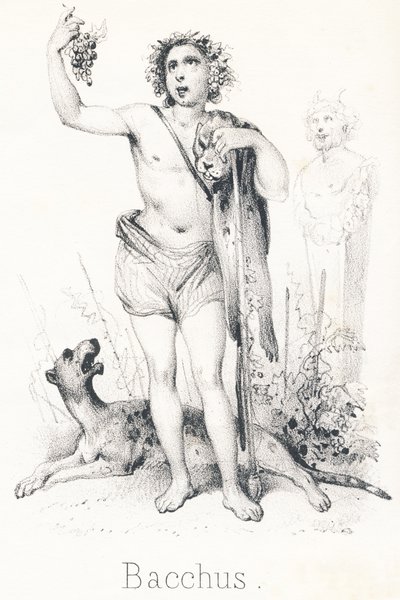 B Bacchus: Søn af Jupiter og Semele af French School