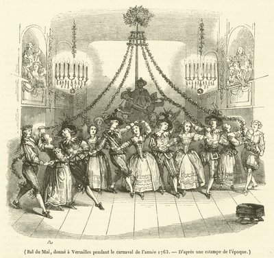 Bal du Mai, givet i Versailles under karnevallet i 1763 af French School